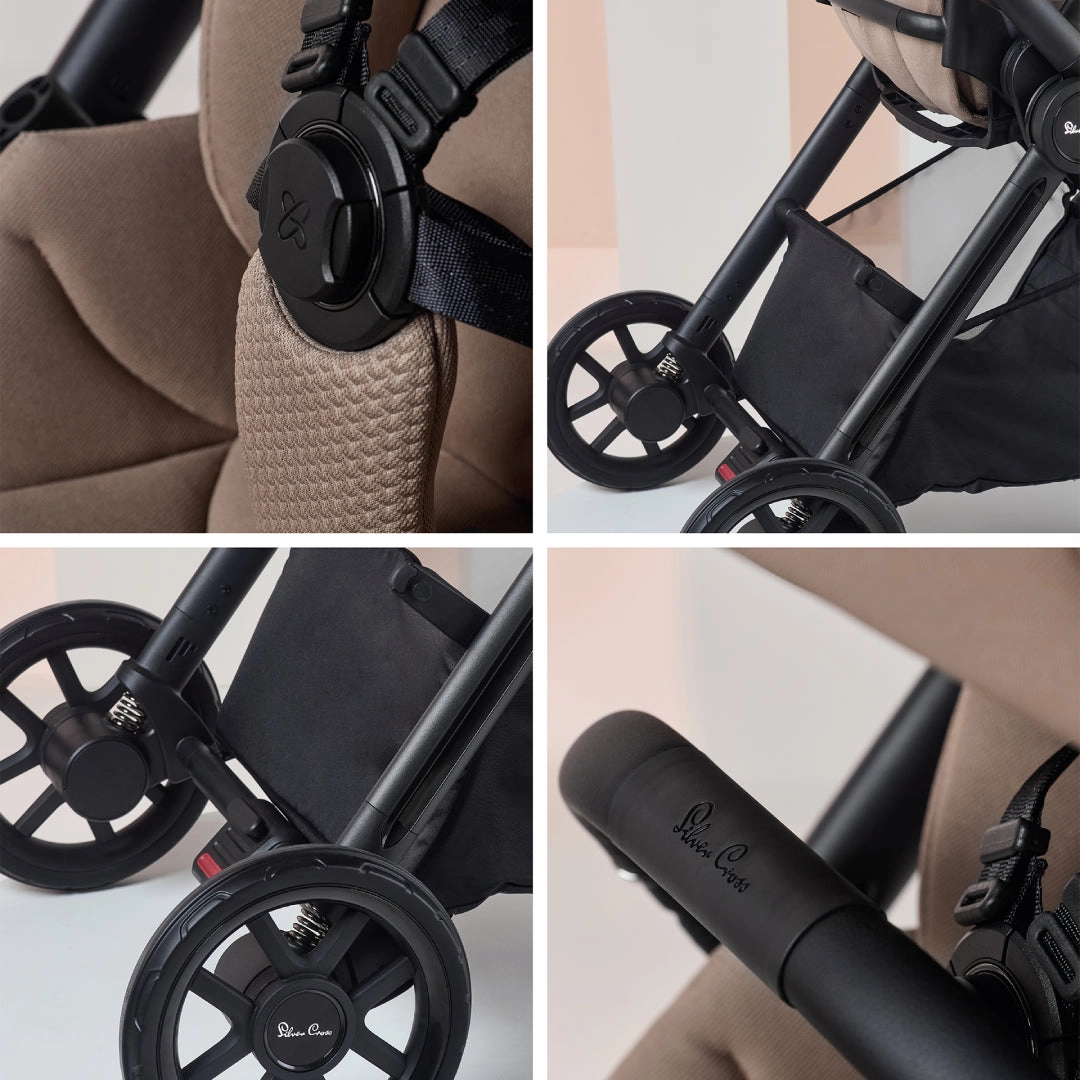 Silver Cross Reef 2 and First Bed Folding Carrycot - Mocha