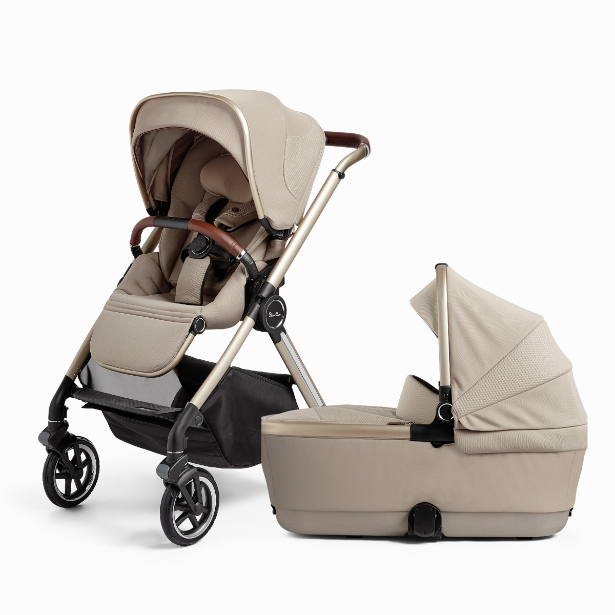 Silver Cross Reef Full-Size Stroller   Bassinet Bundle