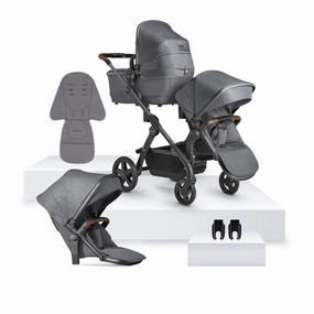 Silver Cross Wave 3 Single to Double Travel System (12 Piece) - Lunar