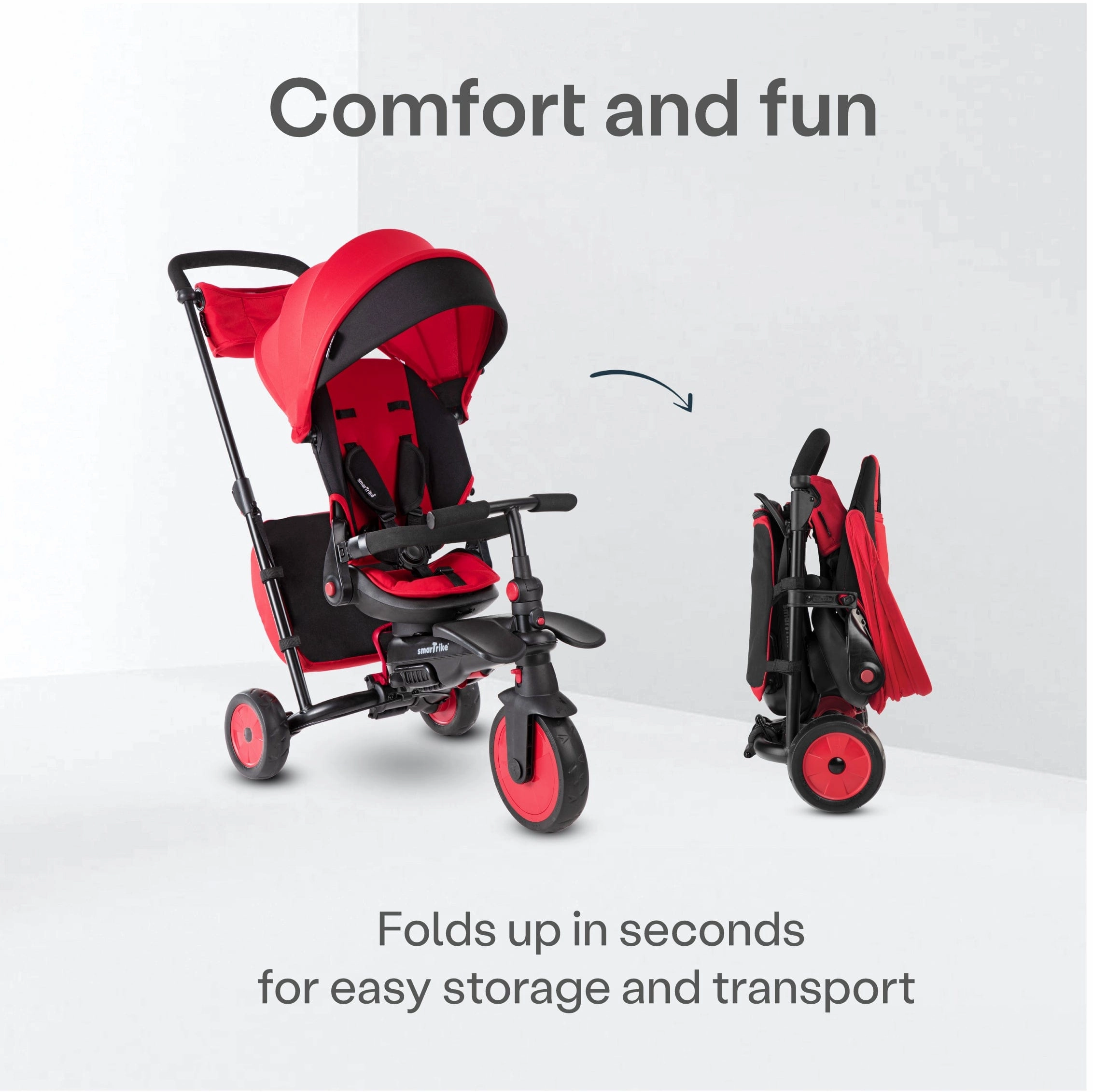 SmarTrike Folding Trike / Stroller STR7 - Red