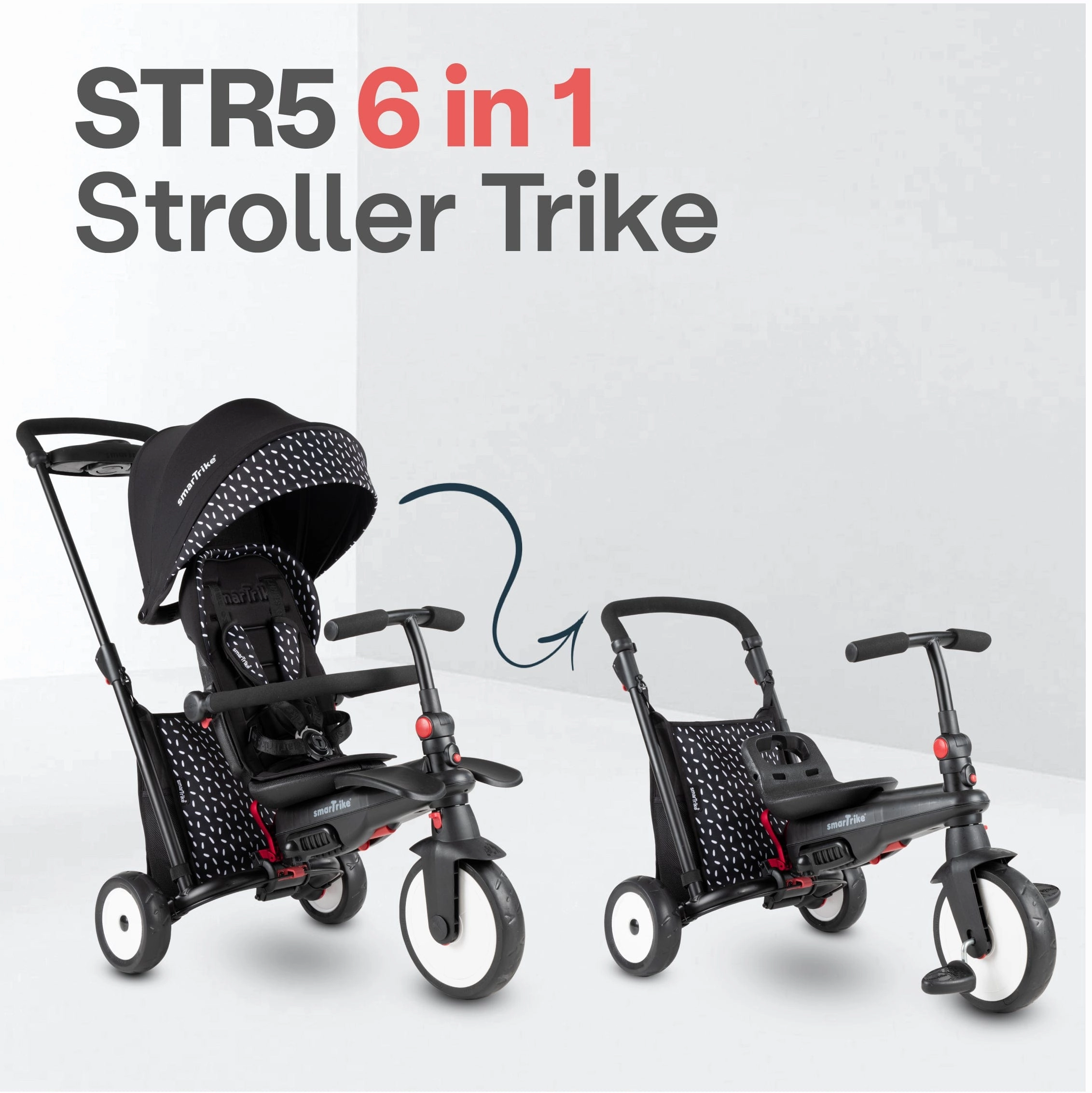 SmarTrike Trike / Stroller STR5 - Black & White
