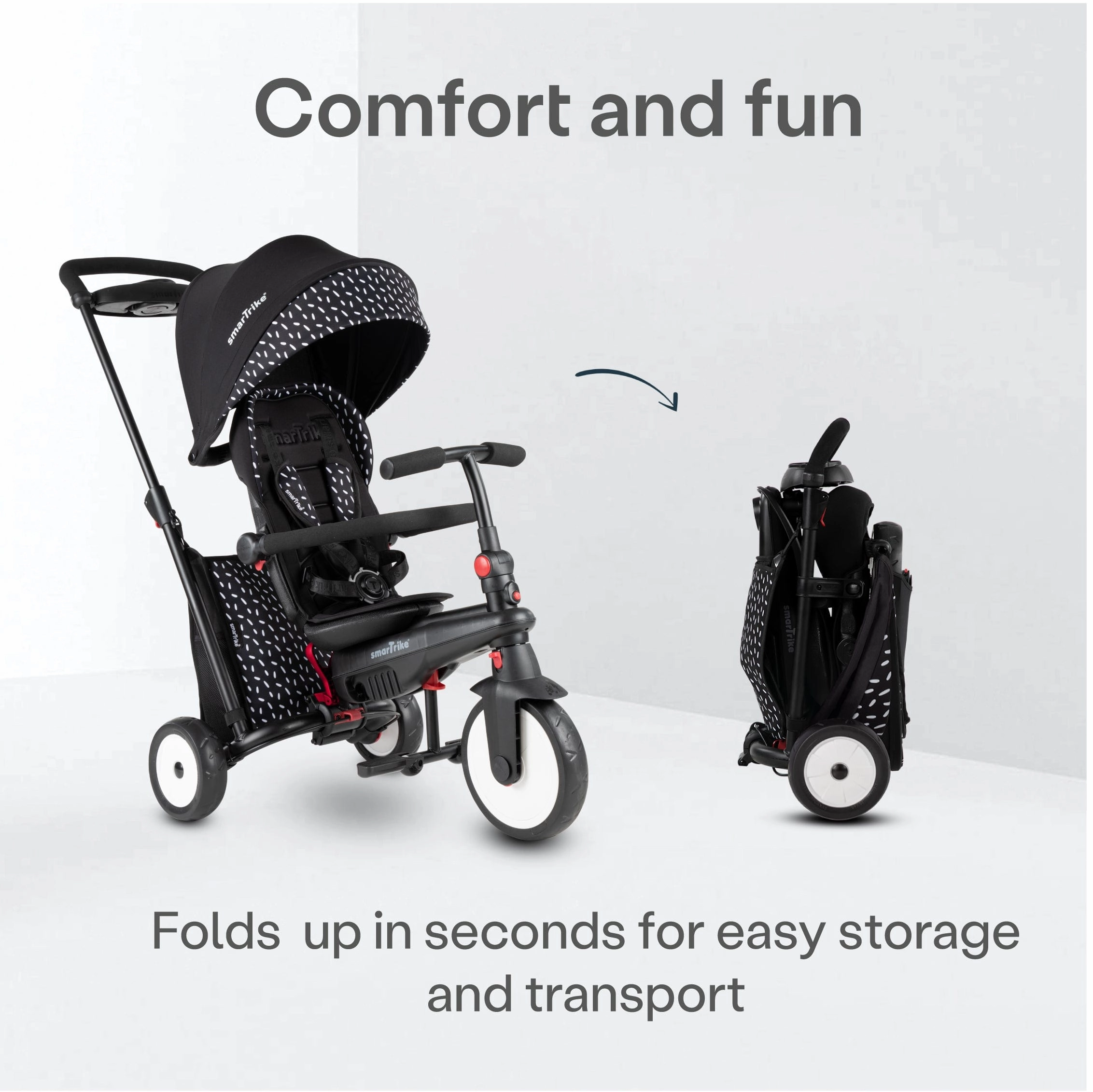 SmarTrike Trike / Stroller STR5 - Black & White