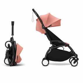 Stokke YOYO 6  Baby Stroller Set - Black Frame with Ginger 6  Color Pack