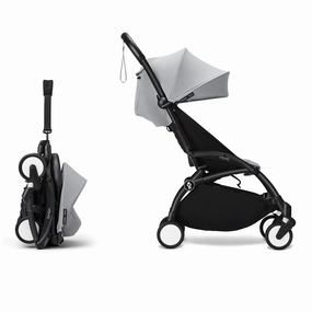 Stokke YOYO 6  Baby Stroller Set - Black Frame with Stone 6  Color Pack