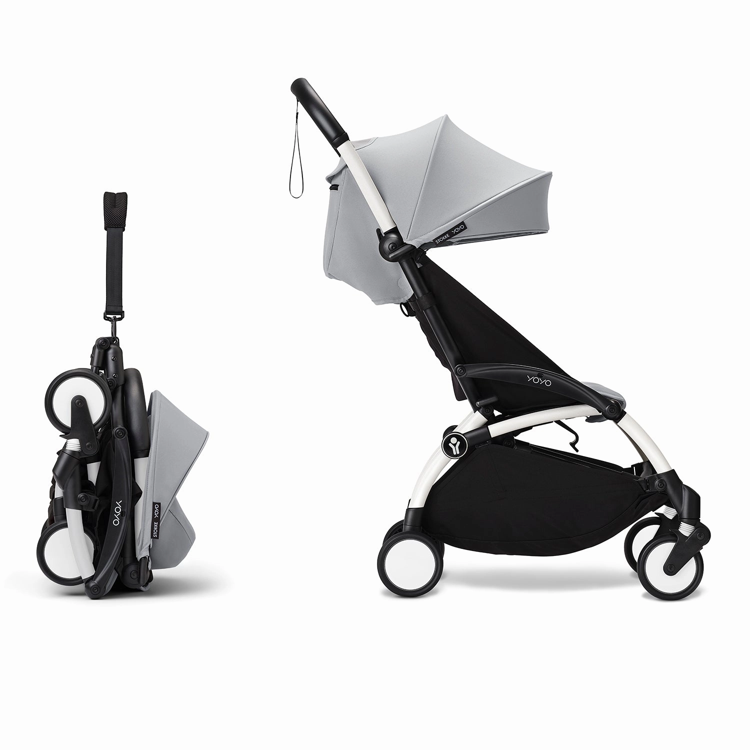 Stokke YOYO 6  Baby Stroller Set - White Frame with Stone 6  Color Pack