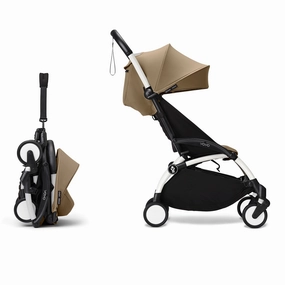 Stokke YOYO 6  Baby Stroller Set - White Frame with Toffee 6  Color Pack
