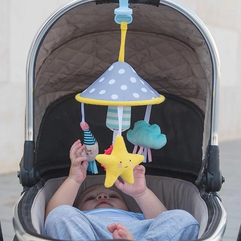 Taf Toys Mini Moon Pram Portable Clip Mobile Baby Play Set