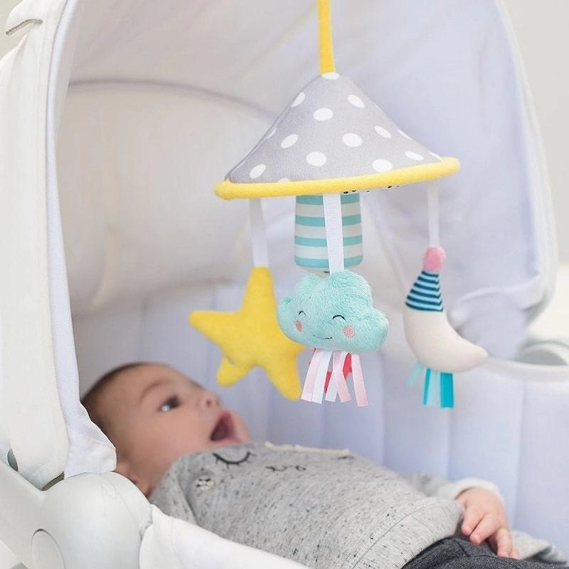 Taf Toys Mini Moon Pram Portable Clip Mobile Baby Play Set