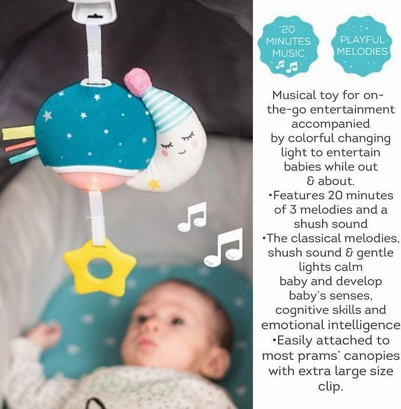 Taf Toys My Musical Mini Moon Hookable Baby Toy with Music and Light