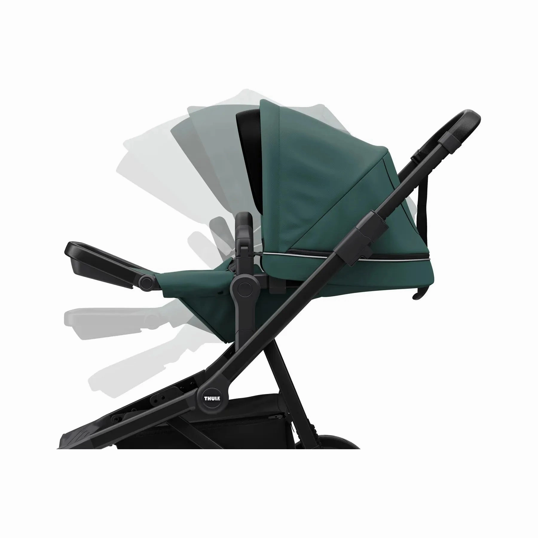 Thule Sleek: Convertible Single-to-Double Urban Stroller   Sibling Seat