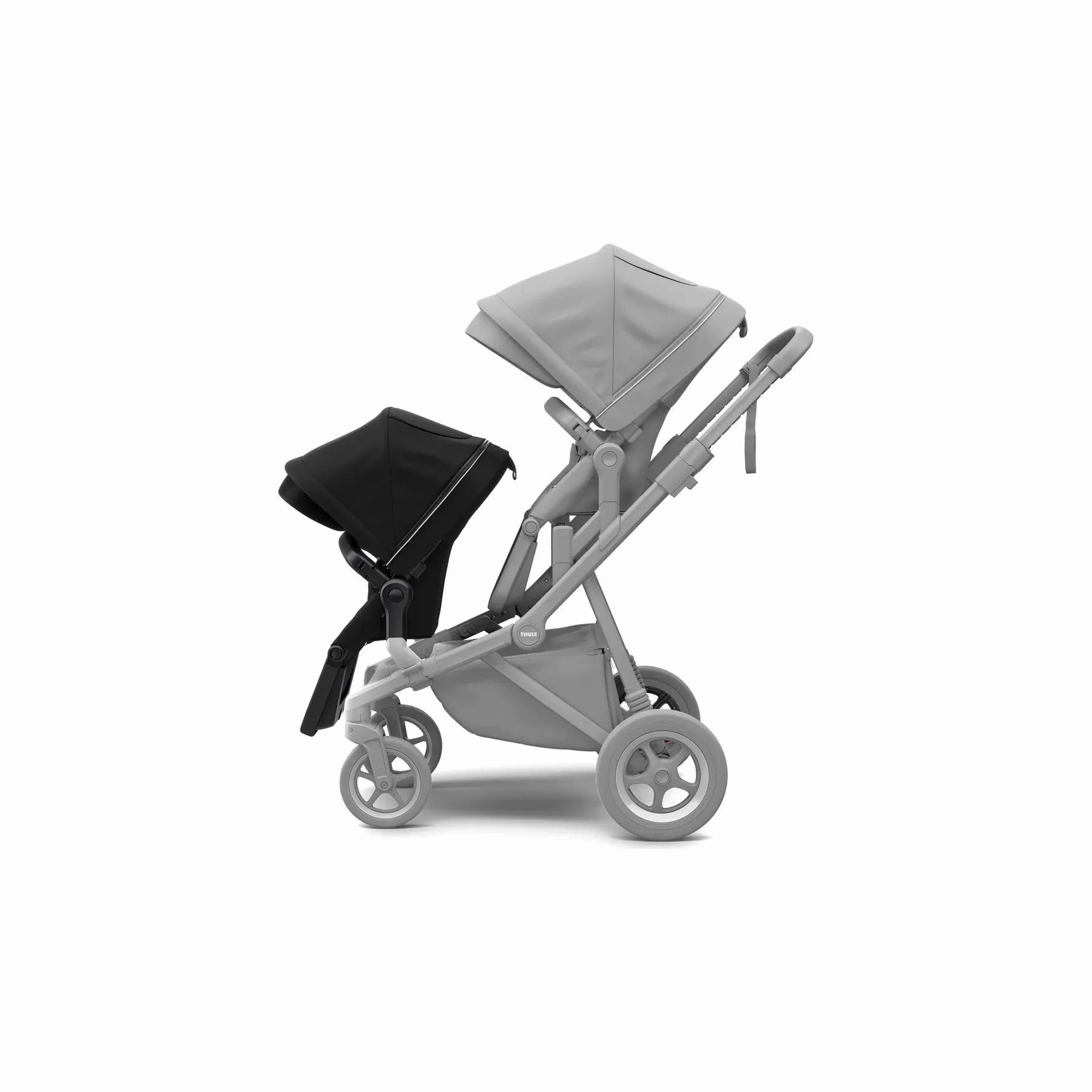 Thule Sleek: Convertible Single-to-Double Urban Stroller   Sibling Seat