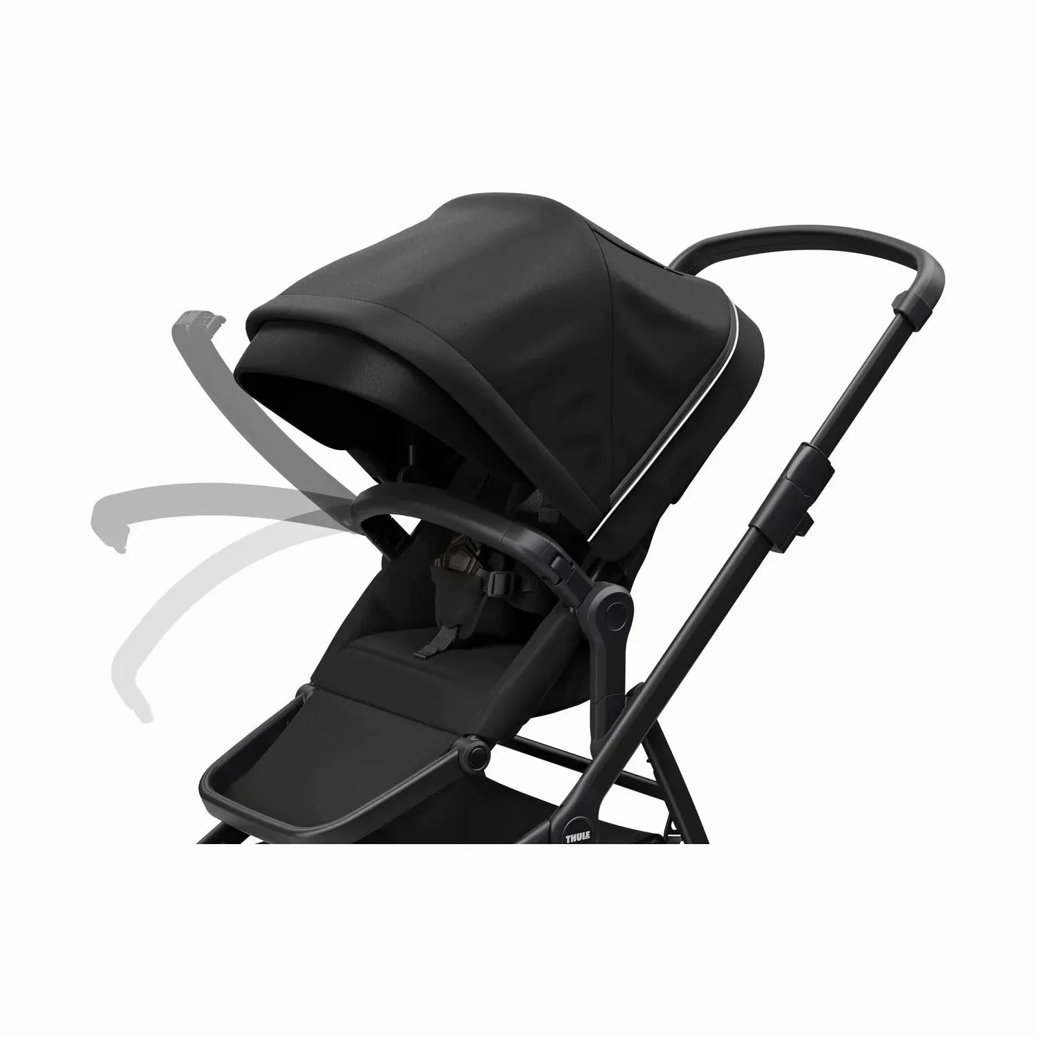 Thule Sleek: Convertible Single-to-Double Urban Stroller   Sibling Seat