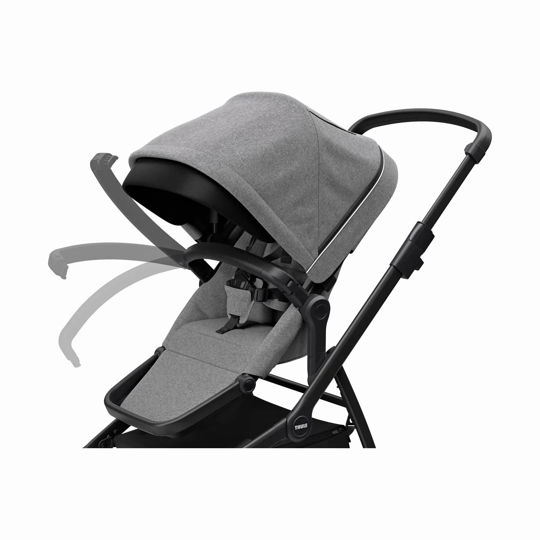 Thule Sleek: Convertible Single-to-Double Urban Stroller   Sibling Seat