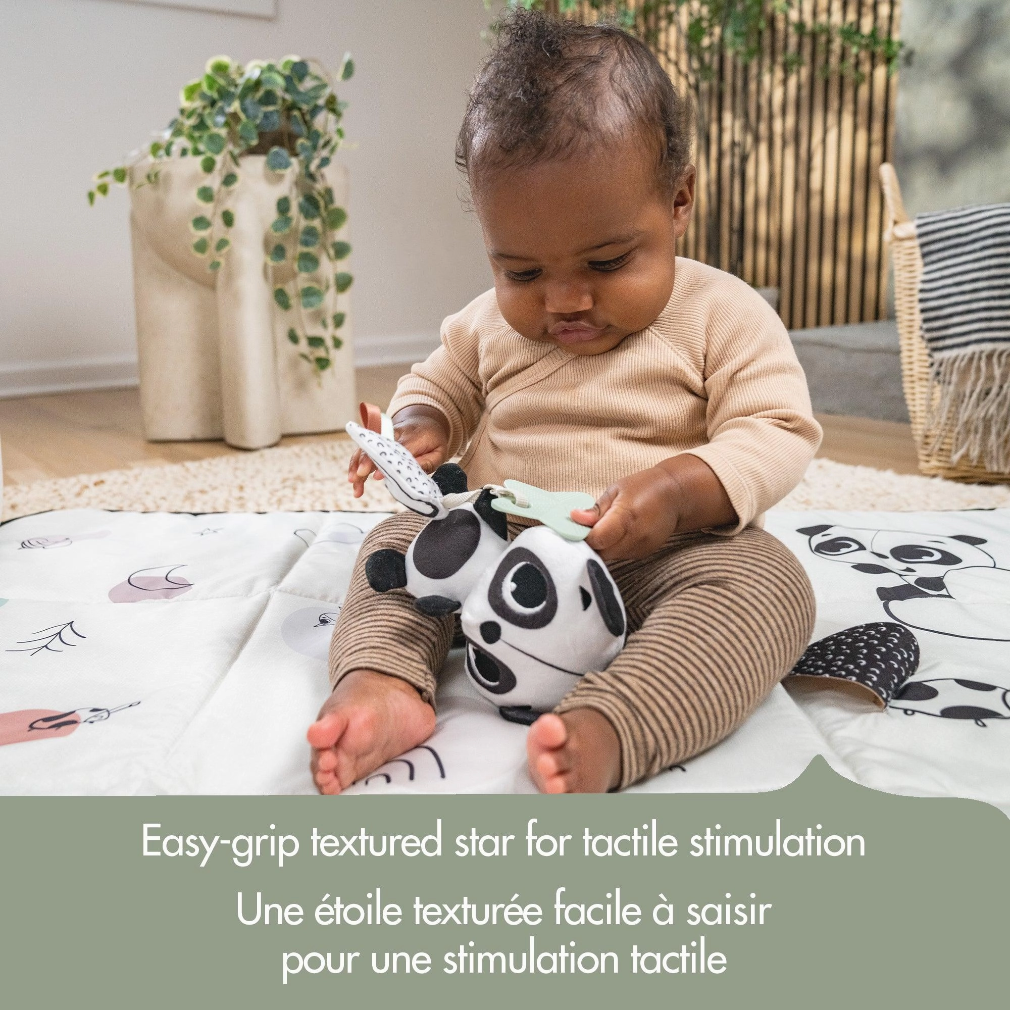 Tiny Love Black & White Dcor Panda Rattle Toy