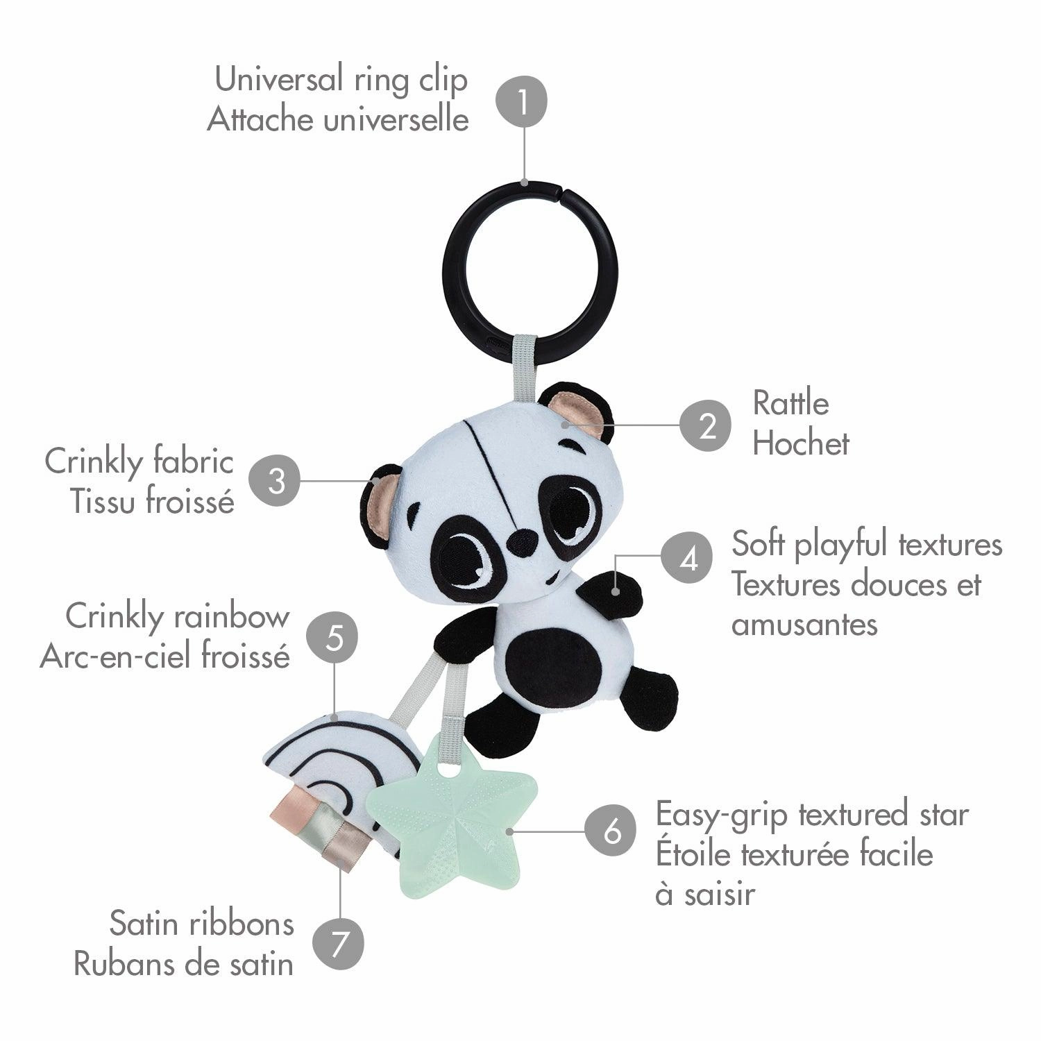 Tiny Love Black & White Dcor Panda Rattle Toy