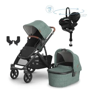 Uppababy Vista V3 Premium Travel System With Pebble 360 Pro2 Car Seat, Gwen