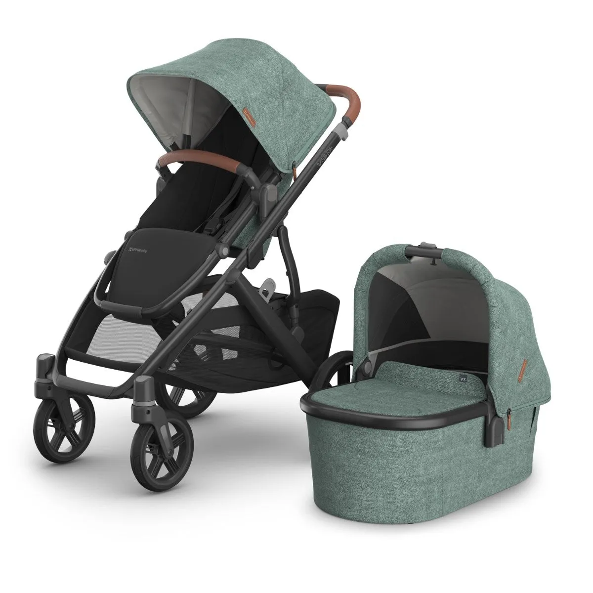 Uppababy Vista V3 Premium Travel System With Pebble 360 Pro2 Car Seat, Gwen