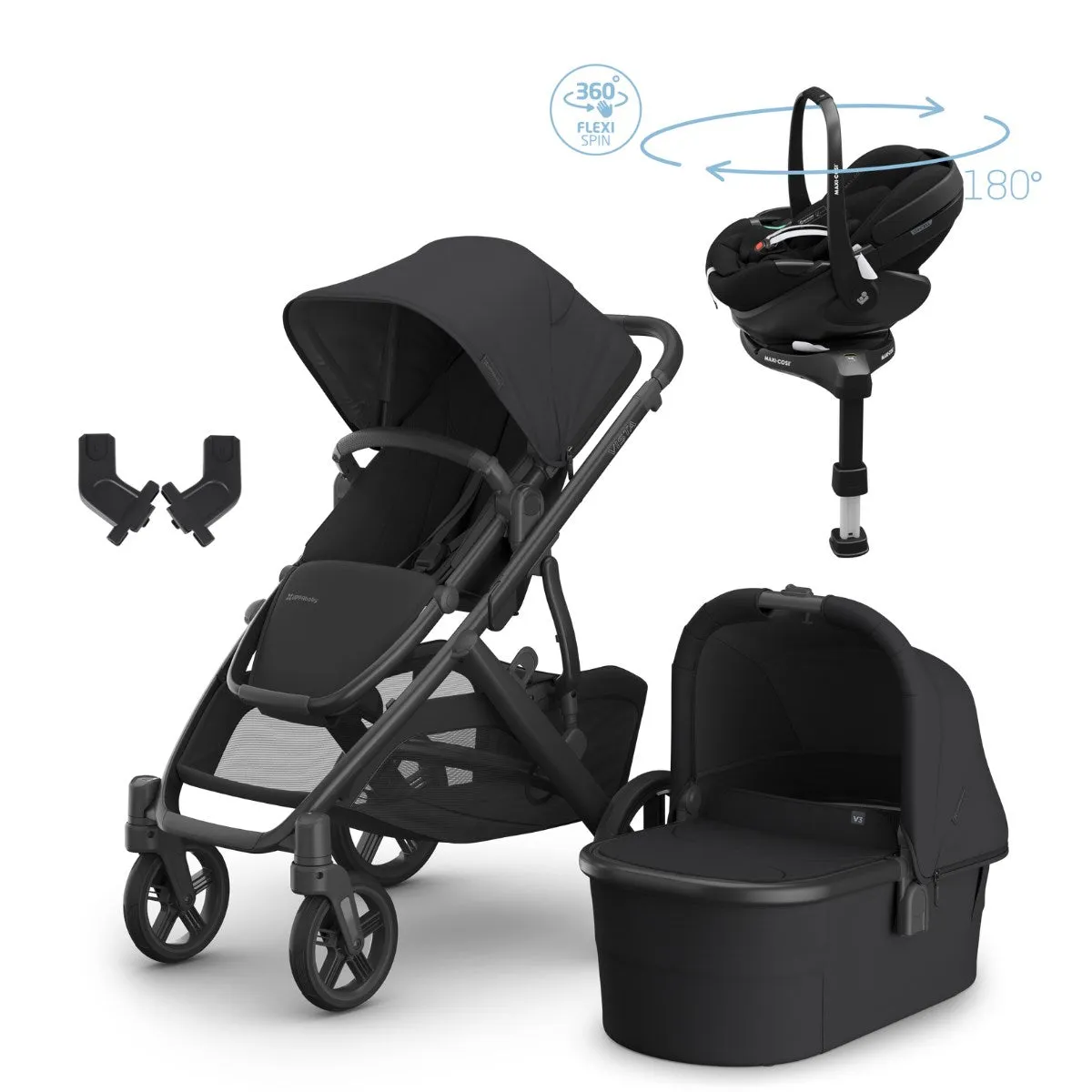 Uppababy Vista V3 Premium Travel System With Pebble 360 Pro2 Car Seat, Jake