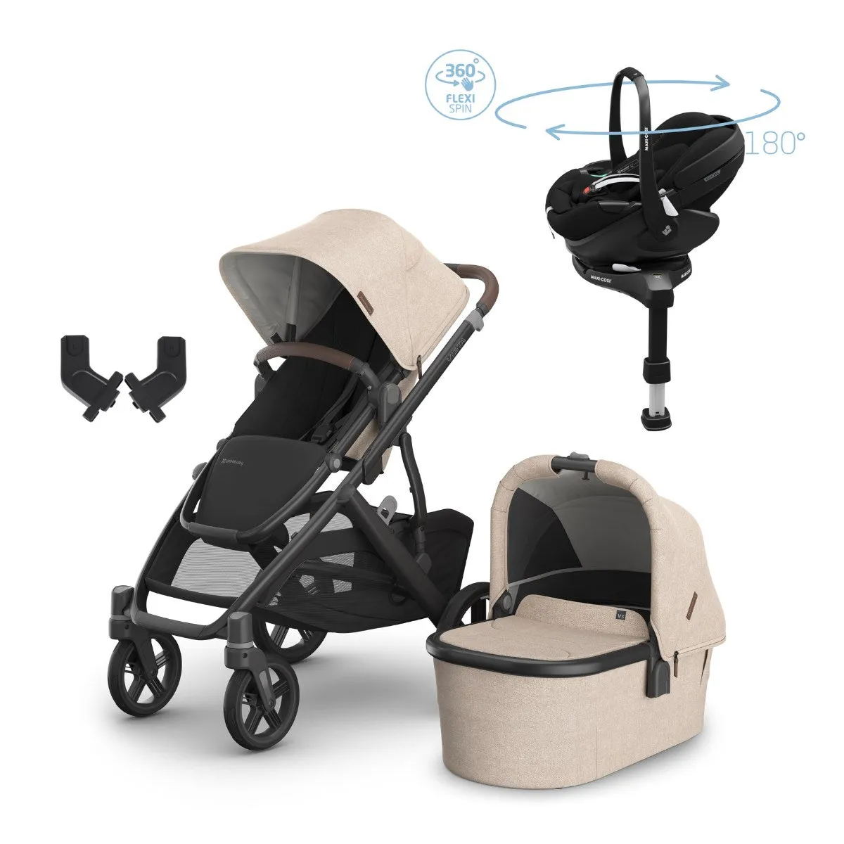 Uppababy Vista V3 Premium Travel System With Pebble 360 Pro2 Car Seat, Liam
