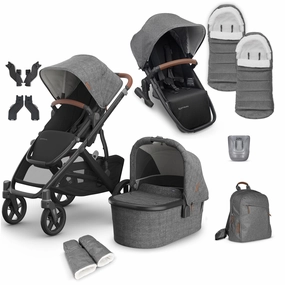 Uppababy Vista V3 Duo Complete Bundle - Greyson