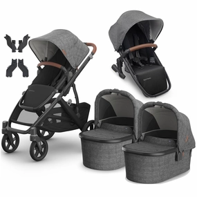 Uppababy Vista V3 Twin Pram - Greyson