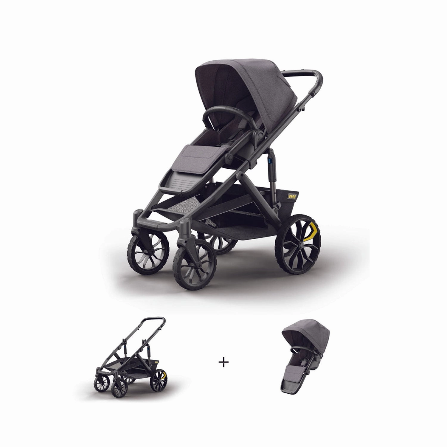 Veer Switch&Roll Luxe Bundle - &Roll Stroller Frame / Switchback Seat Luxe