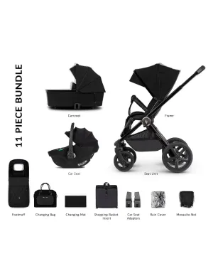 Venicci 3 in 1 Tinum UPLINE Pram - All Black