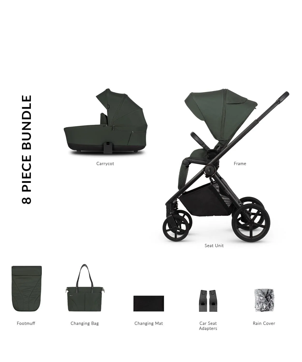 Venicci Claro 2in1 Pram & Pushchair - Forest
