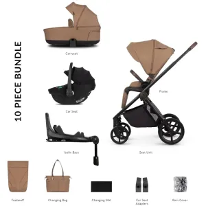 Venicci Claro 3 In 1   Isofix Base The Complete Travel System Bundle - Caramel