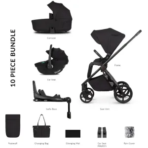 Venicci Claro 3 In 1   Isofix Base The Complete Travel System Bundle - Noir