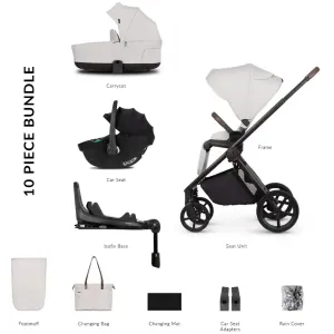 Venicci Claro 3 In 1   Isofix Base The Complete Travel System Bundle - Vanilla