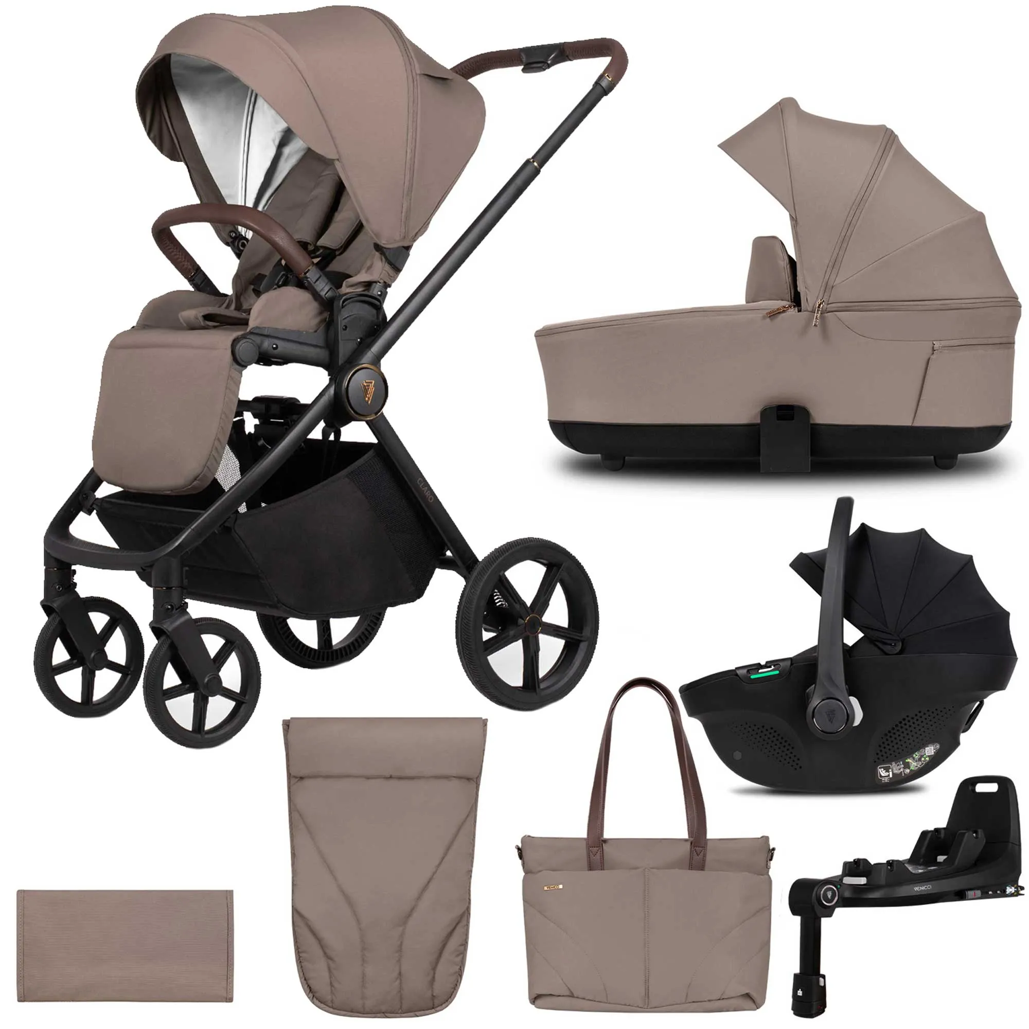 Venicci Claro 3 in 1 Travel System - Almond