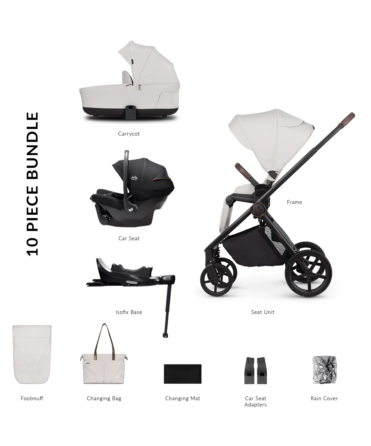 Venicci Claro 4in1 (Sprint) Travel System - Vanilla