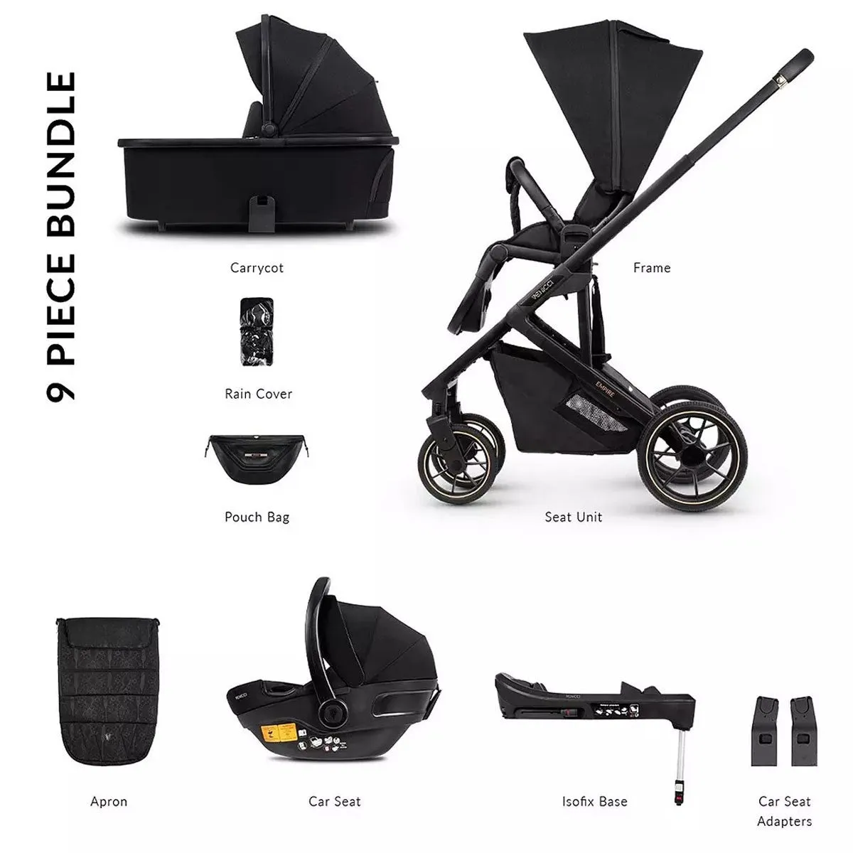 Venicci Empire - 3in1 Plus Isofix Base Travel System Bundle