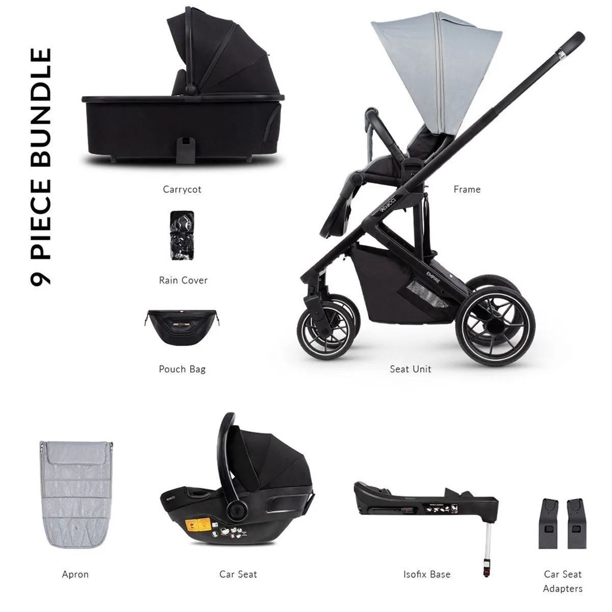 Venicci Empire - 3in1 Plus Isofix Base Travel System Bundle