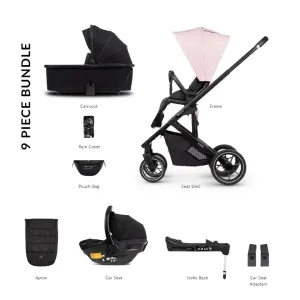 Venicci Empire 9 Piece Deluxe City Travel System - Silk Pink