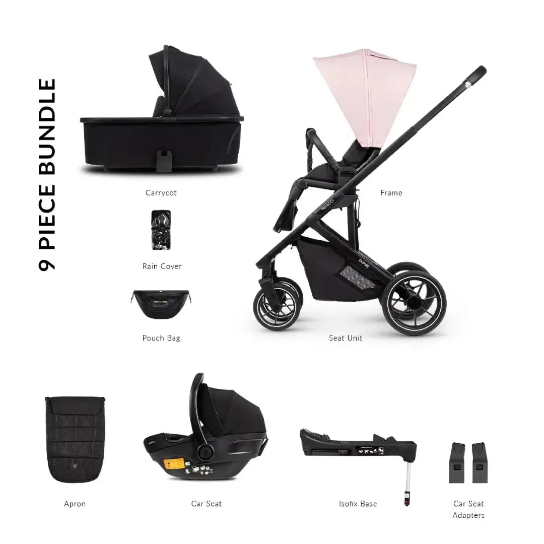 Venicci Empire 9 Piece Deluxe City Travel System - Silk Pink