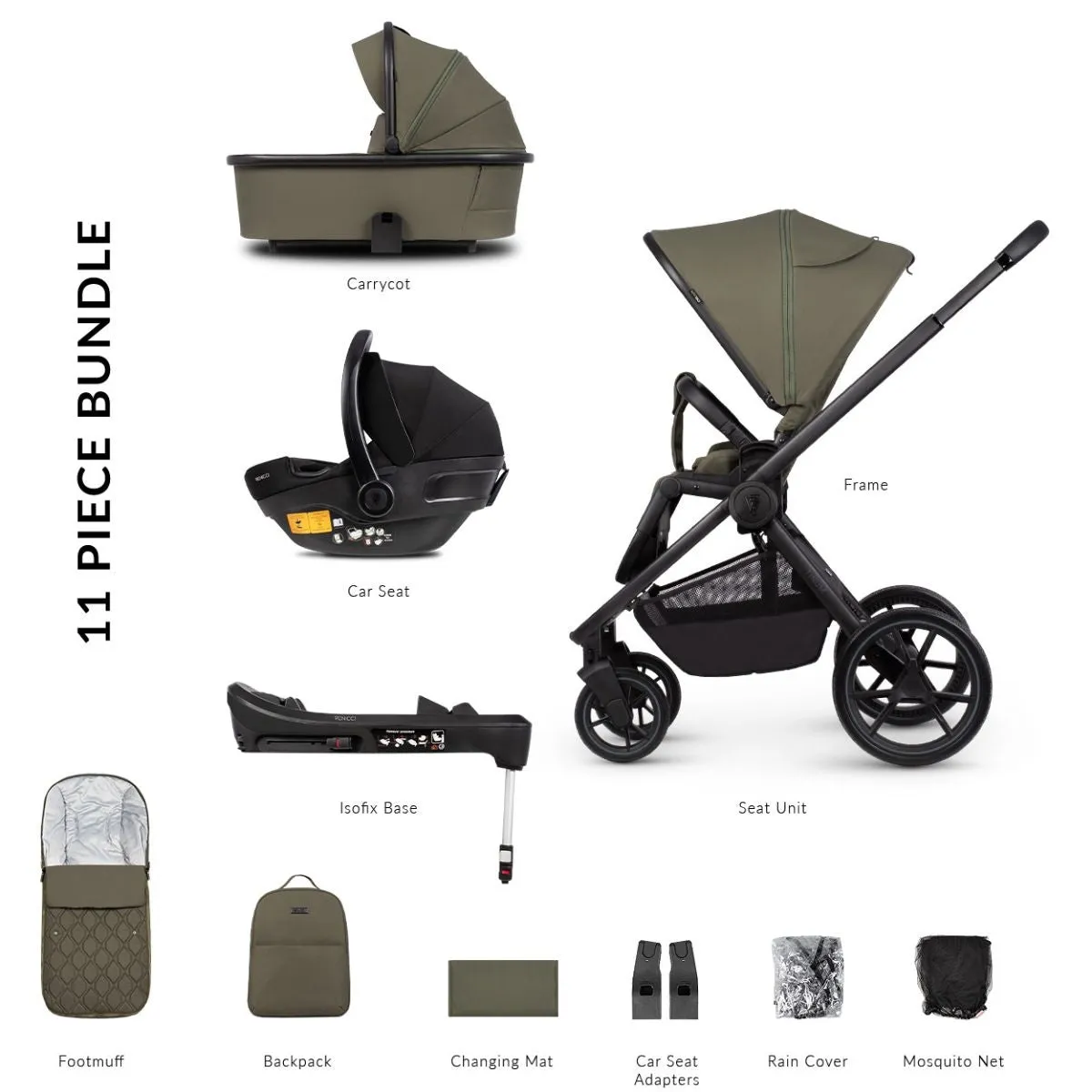 Venicci Tinum Edge 3in1   Isofix Base Complete Travel System Bundle