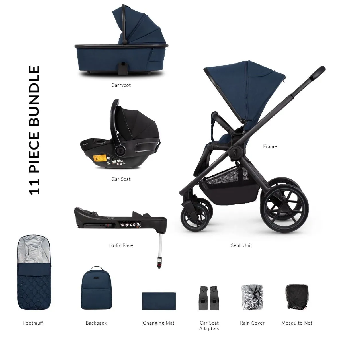 Venicci Tinum Edge 3in1   Isofix Base Complete Travel System Bundle