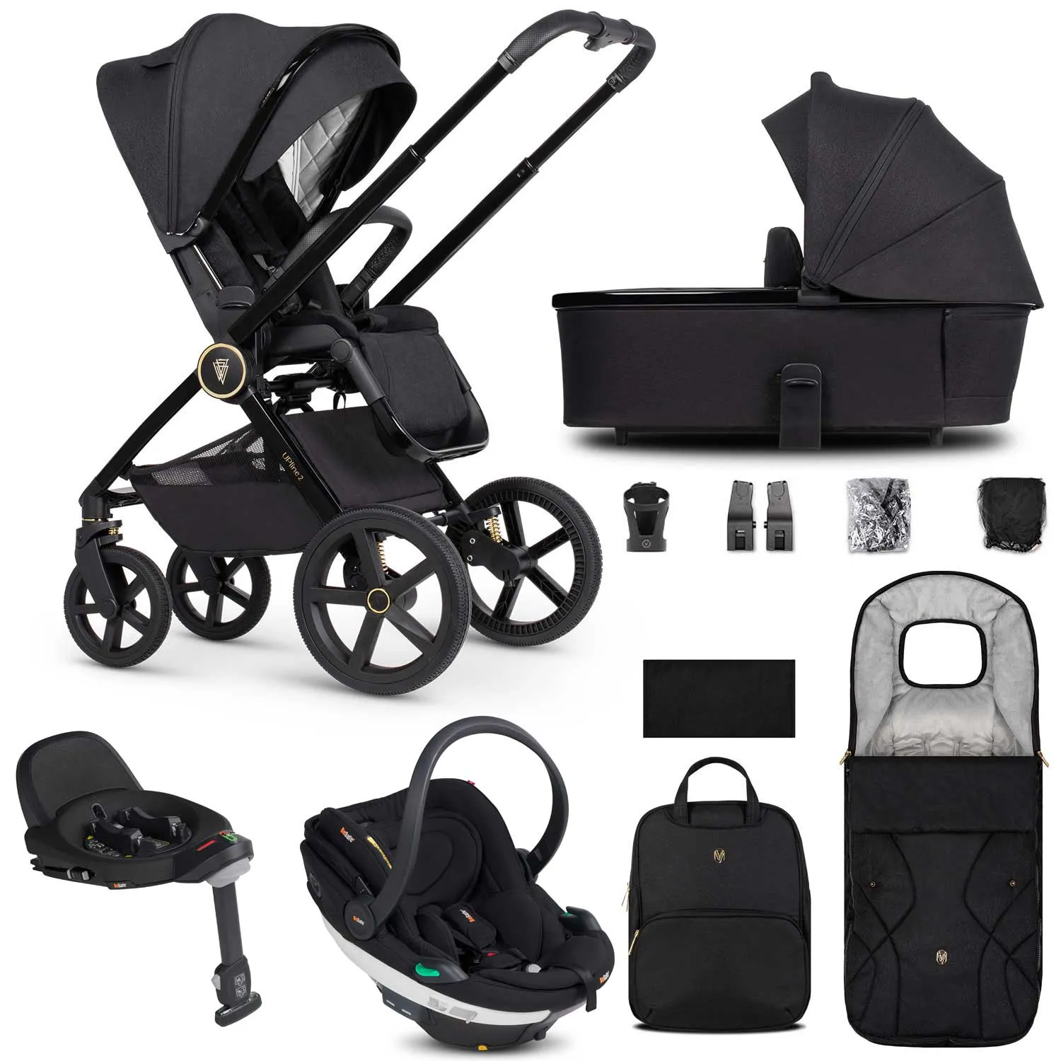 Venicci Tinum Upline 2 3in1 BeSafe Travel System - Black