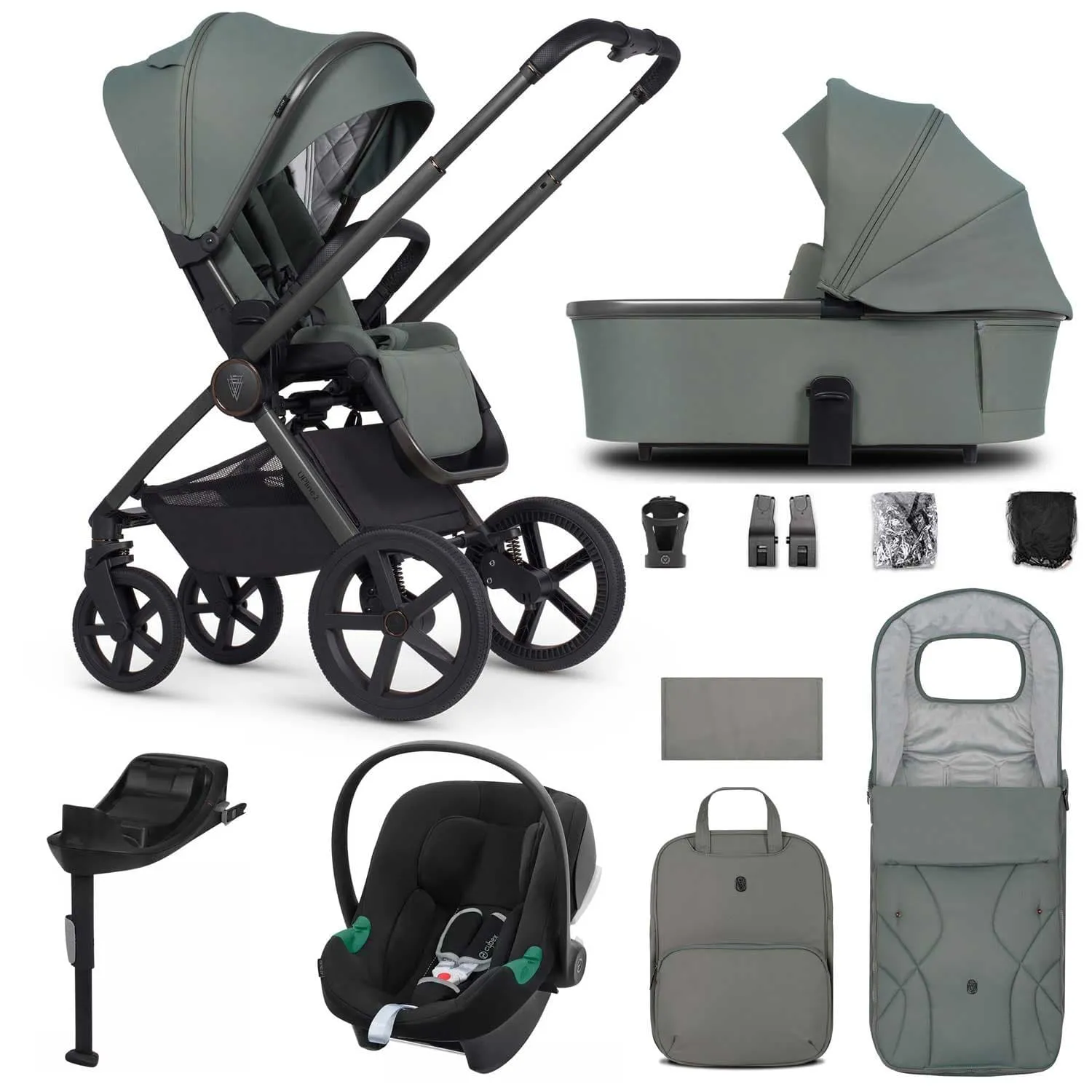 Venicci Tinum Upline 2 3in1 Cybex Travel System - Aloe