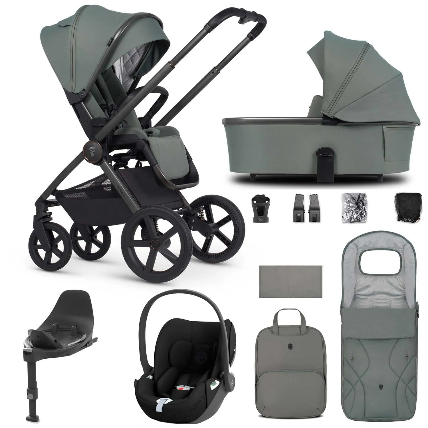 Venicci Tinum Upline 2 3in1 Cybex Travel System - Aloe