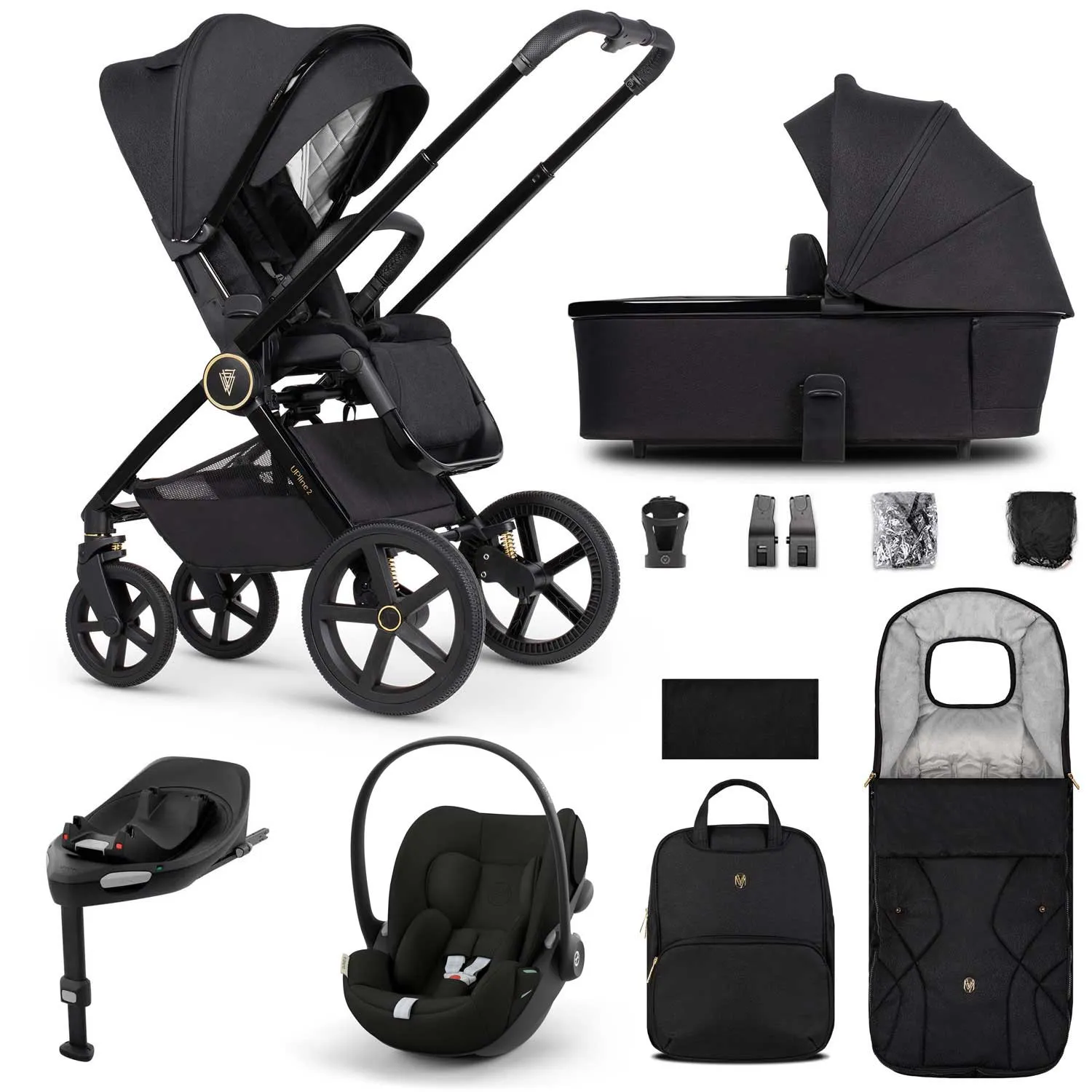 Venicci Tinum Upline 2 3in1 Cybex Travel System - Black