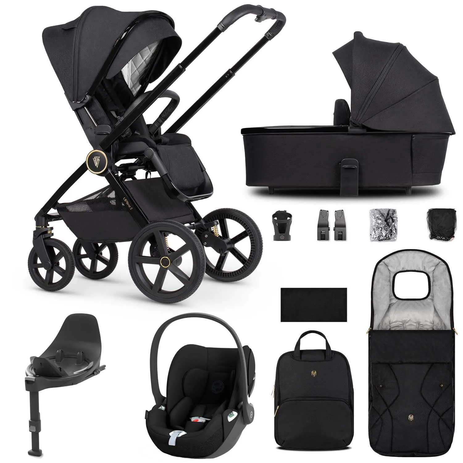 Venicci Tinum Upline 2 3in1 Cybex Travel System - Black