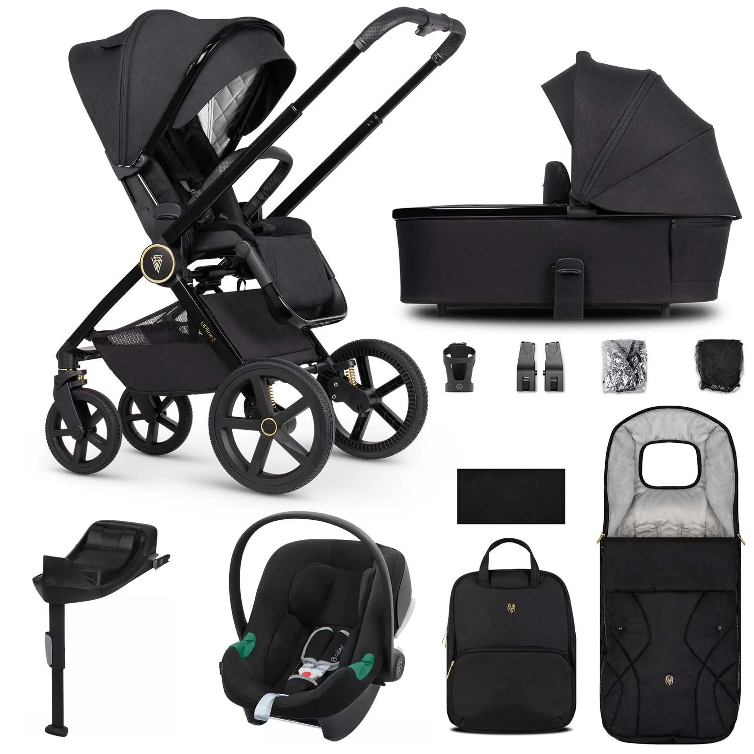 Venicci Tinum Upline 2 3in1 Cybex Travel System - Black