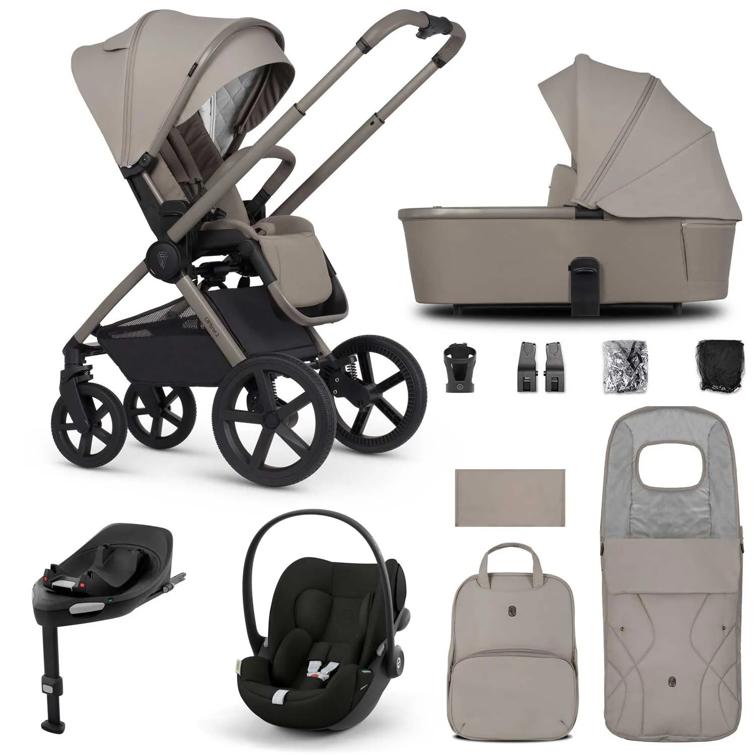 Venicci Tinum Upline 2 3in1 Cybex Travel System - Taupe