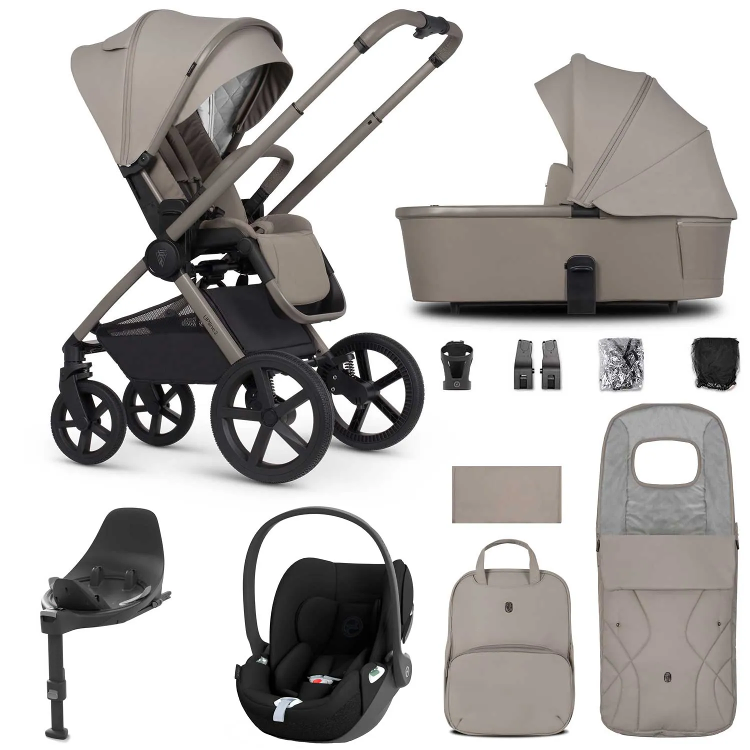 Venicci Tinum Upline 2 3in1 Cybex Travel System - Taupe
