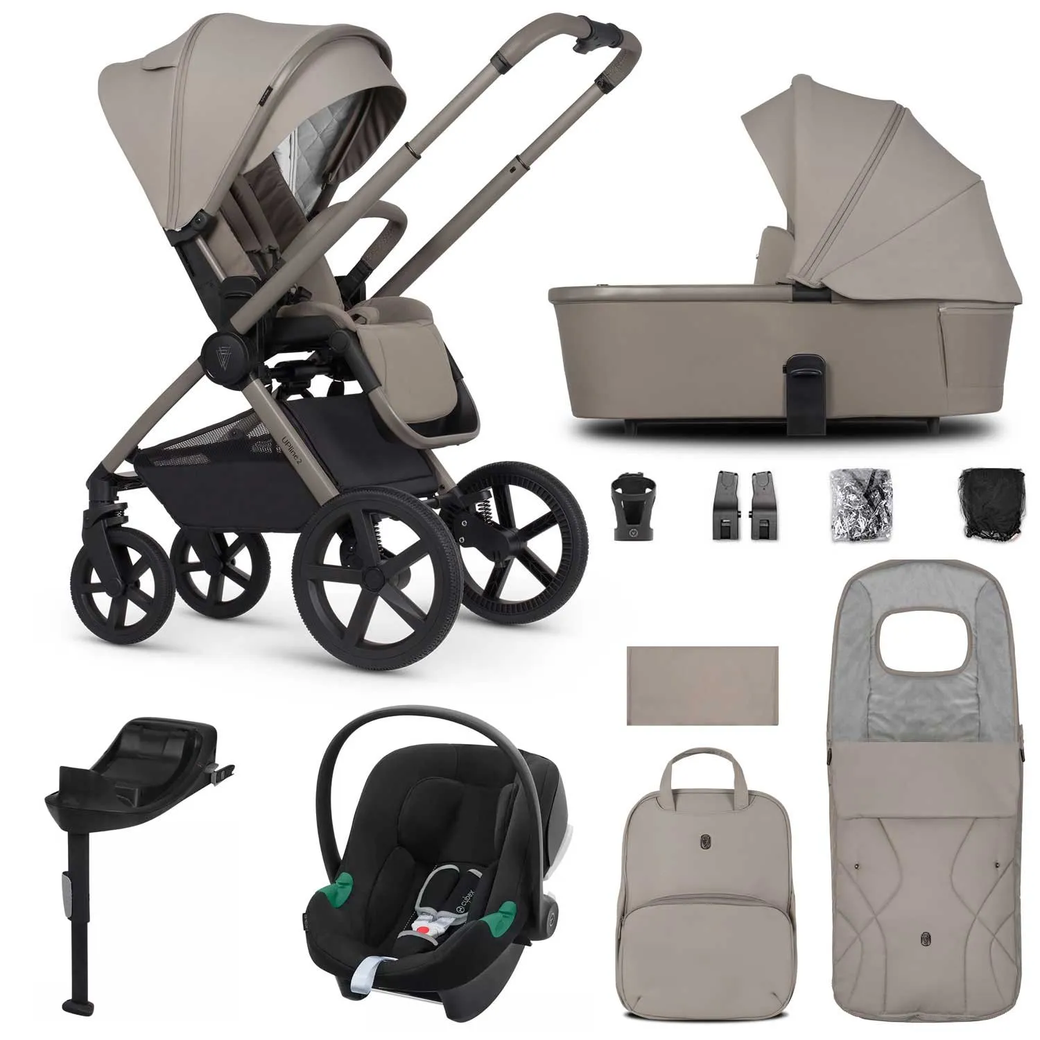 Venicci Tinum Upline 2 3in1 Cybex Travel System - Taupe