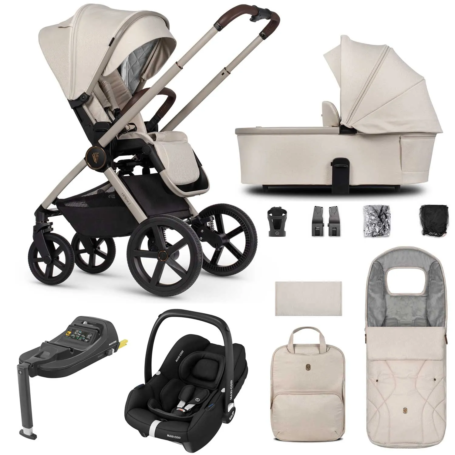 Venicci Tinum Upline 2 3in1 Maxi-Cosi Travel System - Stone Beige