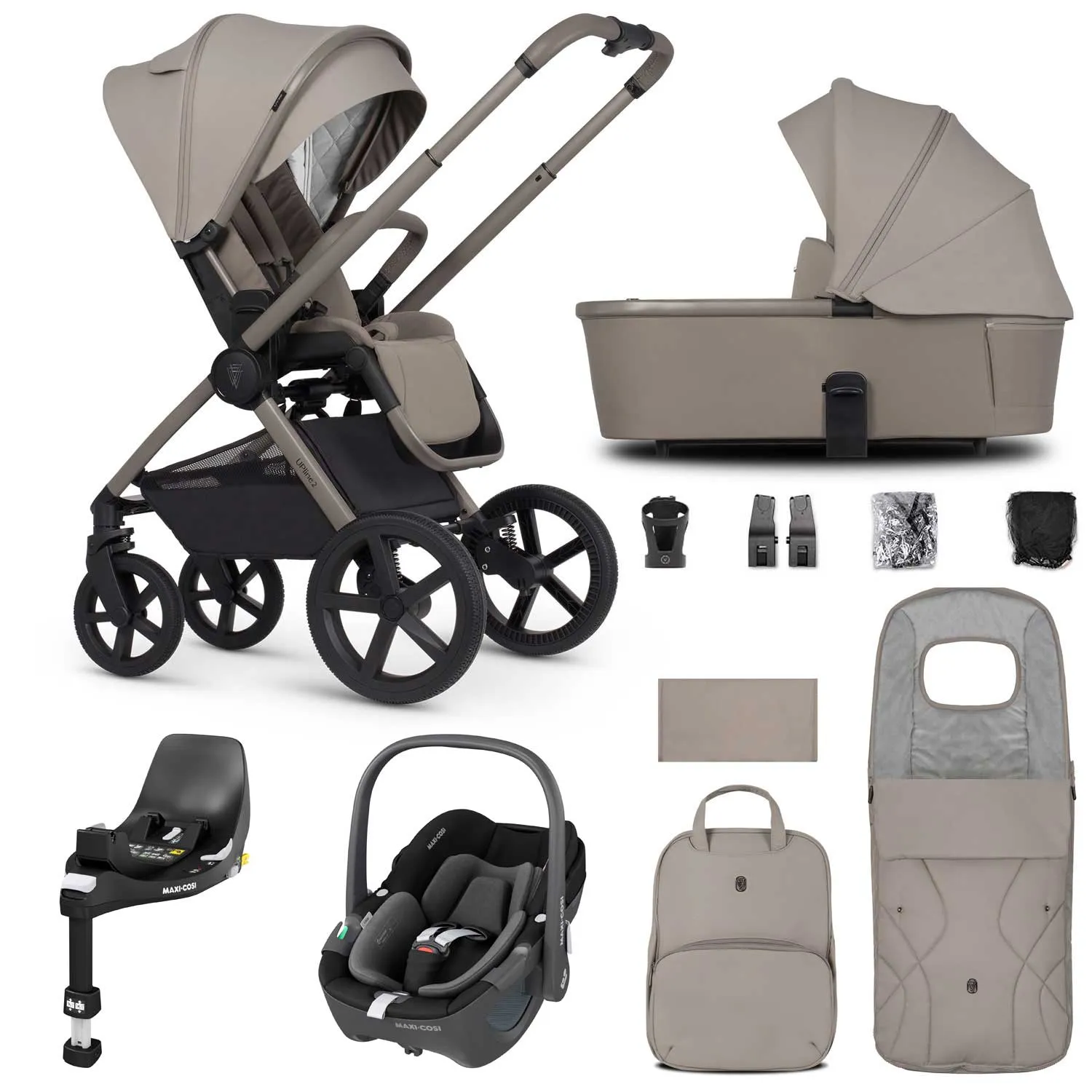 Venicci Tinum Upline 2 3in1 Maxi-Cosi Travel System - Taupe